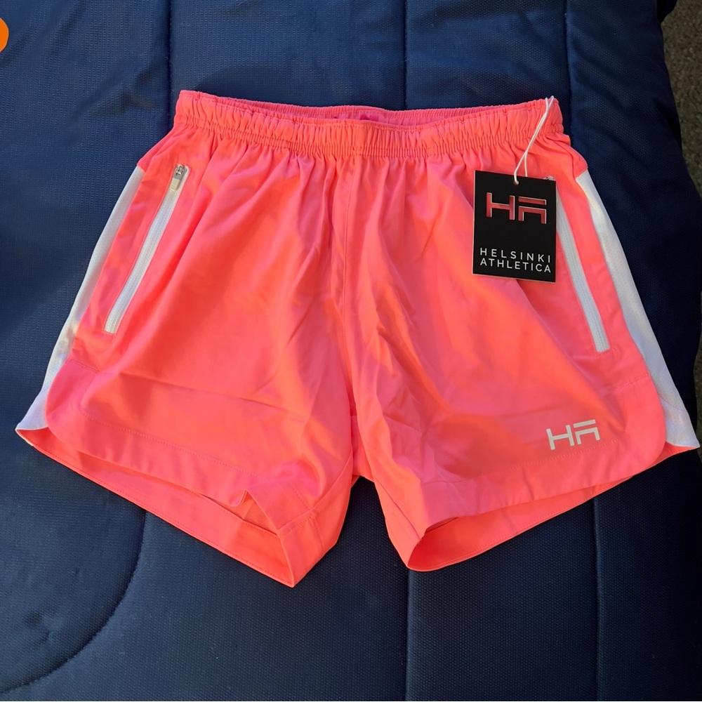 Helsinki Athletica Gym Shorts (Coral, Men’s S)